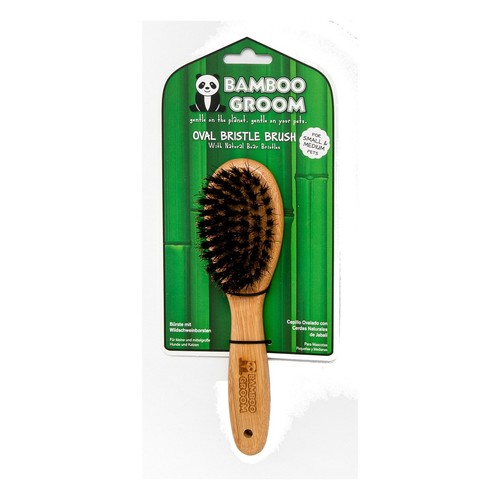 Bamboo pet grooming brush - bamboo,