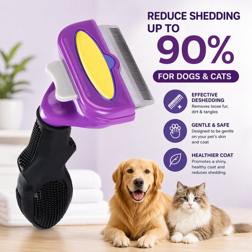 Pet deshedding comb - pet,