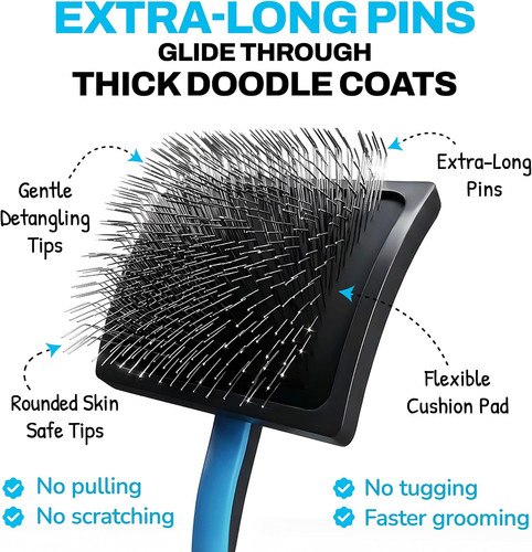 Slicker dog brush - curly, coat