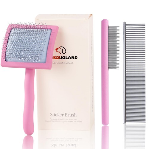 Pink slicker brush - brush, long