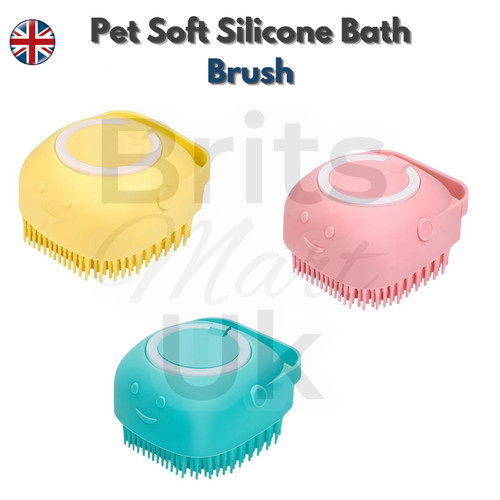 Pet bath soft silicone brush - pet,